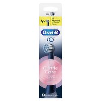 Oral-B iO Gentle Care Black, Original Replacement Round Brush Heads, 4