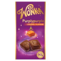 Wonka Purplypurple Milk Chocolate and Caramel Flavour 90g