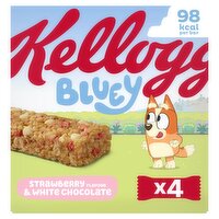 Kellogg's Bluey Strawberry & White Chocolate Flavour Multigrain Snack Bar 4x25g