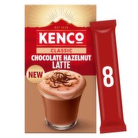 Kenco Classic Chocolate Hazelnut Latte Instant Coffee Sachets x8 