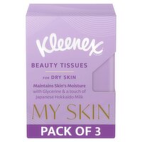 Kleenex My Skin Beauty Tissues for Dry Skin On The Go Facial Tissue