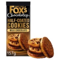 Fox's Chocolatey Half-Coated Cookies Milk Chocolate 157g