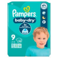 Pampers Baby-Dry Size 9, 24 Nappies