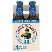 Birra Moretti Premium Unfiltered Alcohol Free Lager 4 x 330ml
