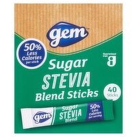 Gem Sugar Stevia Blend Sticks 40 x 2g