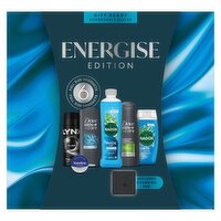 Multi Branded Radox, Dove Men+Care, Lynx & Vaseline The Energise Edition Gift Set 6 piece