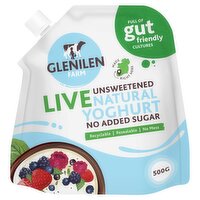 Glenilen Farm Live Unsweetened Natural Yoghurt 500g