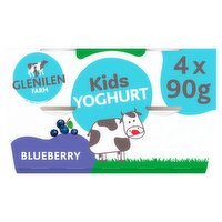 Glenilen Farm Blueberry Kids Yoghurt 4 x 90g (360g)