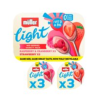 Muller Light Red Berries Yogurt Variety Pack (6 x 140g)