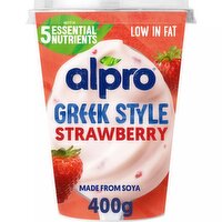 Alpro Strawberry Dairy Free Greek Style Yoghurt, 400g