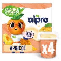 Alpro Kids Apricot Soya Dairy Free Yoghurt Alternative, 4x115g