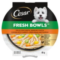 Cesar Fresh Bowls Chicken with Carrots, Green Beans and Pumpkin 85g
