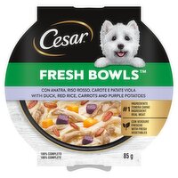 Cesar Fresh Bowls with Duck, Red Rice, Carrots and Purple Potatoes 85g