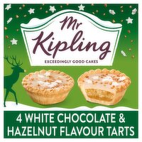 Mr Kipling White Chocolate & Hazelnut Flavour Christmas Tarts 4 Pack