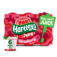 Hartley's Strawberry Flavour Jelly 750g (6 x 125g)