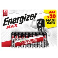 Energizer Max AAA Batteries, Alkaline, 20 Pack