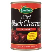 Sunny South Pitted Black Cherries in Syrup 425g