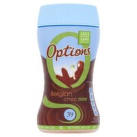 Options Instant Belgian Hot Chocolate Mint Drink 220g