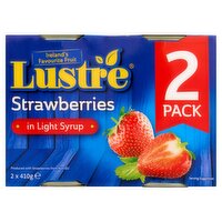 Lustre Strawberries in Light Syrup 2 x 410g