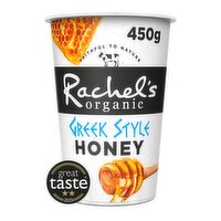 Rachel's Organic Greek Style Honey Naturally Bio-Live Yogurt 450g