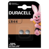 Duracell Specialty LR44 Alkaline Button Battery 1,5V, pack of 2 (76A / A76 / V13GA)
