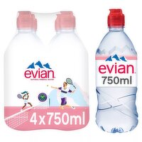 Evian Natural Mineral Water 4 x 75cl
