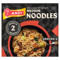 Amoy Straight To Wok Medium Noodles 2 x 150g (300g)