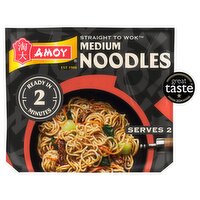 Amoy Straight To Wok Medium Noodles 2 x 150g (300g)