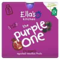 Ella's Kitchen Organic The Purple One Smoothie Multipack Baby Food Pouch 6+ Months 5x90g