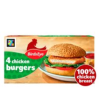 Birds Eye 4 Wholegrain Breaded Chicken Burgers 200g