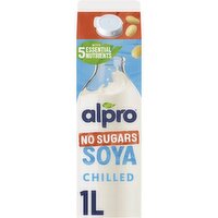 Alpro Soya No Sugar Chilled Dairy Free Drink 1L