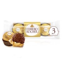 Ferrero Rocher Milk Chocolate Hazelnut Pralines Treat Pack 3 Pieces 37.5g
