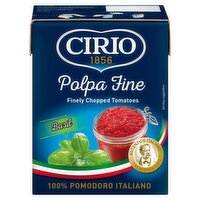 Cirio Polpa Fine Finely Chopped Tomatoes with Basil 390g
