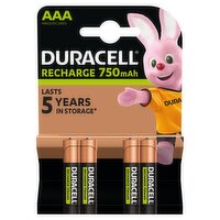 Duracell 4 Rechargeable 750mAh AAA Batteries