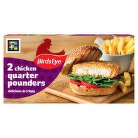 Birds Eye 2 Chicken Quarter Pounders Burgers 227g