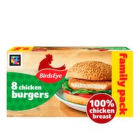 Birds Eye 8 Wholegrain Breaded Chicken Burgers 400g