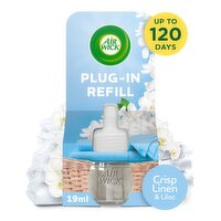 Air Wick Plug-In Single Refill, Crisp Linen & Lilac Air Freshener, 19ml