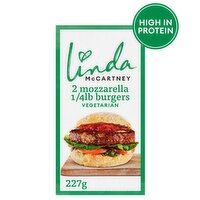 Linda McCartney 2 Mozzarella 1/4lb Burgers Vegetarian 227g