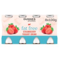 Dunnes Stores Low Fat Strawberry Yogurt Drink 8 x 100g