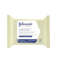 JOHNSON'S Make-Up Be Gone 5-in-1 Extra-Sensitive Wipes, 25 Wipes