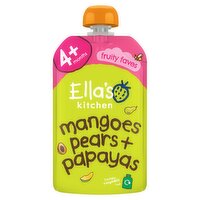 Ella's Kitchen Organic Mangoes, Pears and Papaya Baby Food Pouch 4+ Months 120g