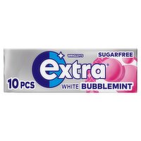 Extra White Bubblemint Sugar Free Chewing Gum x10 Pieces