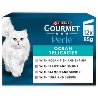 GOURMET Perle Mini Fillets in Gravy Ocean Delicacies Wet Cat Food 12x85g