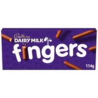 Cadbury Dairy Milk Fingers Milk Chocolate Covered Biscuits 114g