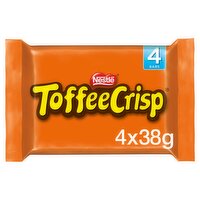 Toffee Crisp Milk Chocolate Bar 4 Pack Multipack 152g