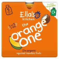 Ella's Kitchen the Orange One Squished Smoothie Fruits 5 x 90g (450g)