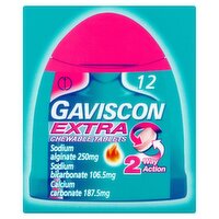 Gaviscon Extra Peppermint Chewable Tablets 12s