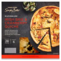 Dunnes Stores Simply Better Handmade Irish Brie & Cranberry Quiche 800g