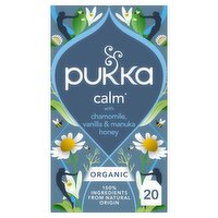 Pukka Organic Chamomile, Vanilla & Manuka Honey Tea 20 Home Compostable Herbal Tea Bags 32g