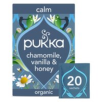Pukka Organic Chamomile, Vanilla & Manuka Honey Tea 20 Home Compostable Herbal Tea Bags 32g